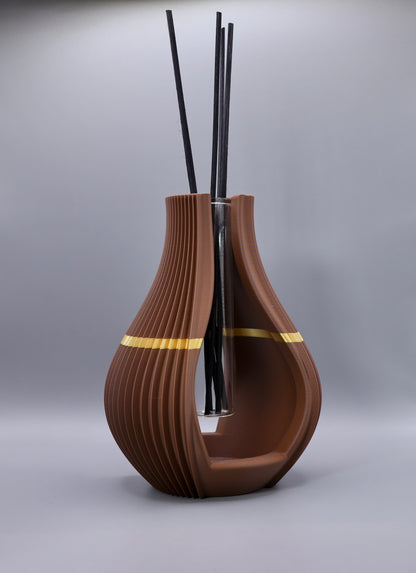 „Silena Vase als Design-Statement – minimalistische 3D-gedruckte Vase für einzelne Blume oder Duftstäbchen“