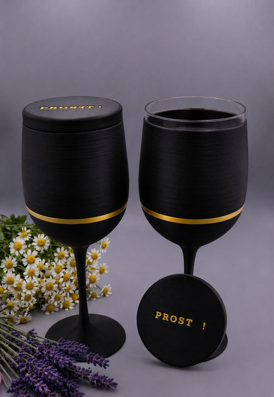 Personalisierter Weinkelch aus dem 3D-Drucker mit individuellem Namen oder Wunschtext. Erhältlich in Weiß-Gold, Schwarz-Gold oder Vollgold. Perfekt als Geschenk zur Hochzeit, zum Geburtstag, Jubiläum oder für besondere Feierlichkeiten. Modernes Design, hochwertige Verarbeitung und individuelle Gestaltung.