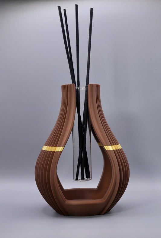 „Silena Vase als Design-Statement – minimalistische 3D-gedruckte Vase für einzelne Blume oder Duftstäbchen“