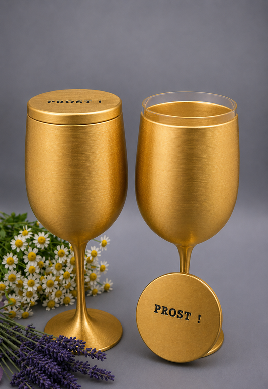 Personalisierter Weinkelch aus dem 3D-Drucker mit individuellem Namen oder Wunschtext. Erhältlich in Weiß-Gold, Schwarz-Gold oder Vollgold. Perfekt als Geschenk zur Hochzeit, zum Geburtstag, Jubiläum oder für besondere Feierlichkeiten. Modernes Design, hochwertige Verarbeitung und individuelle Gestaltung.