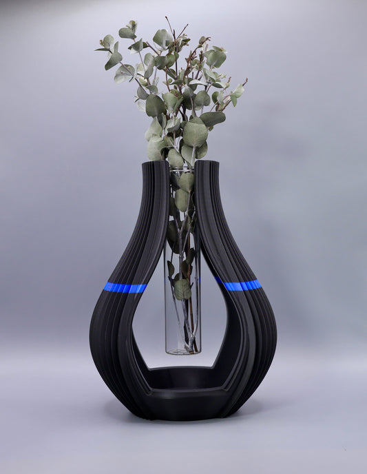 „Silena Vase als Design-Statement – minimalistische 3D-gedruckte Vase für einzelne Blume oder Duftstäbchen“