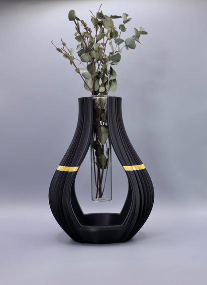 „Silena Vase als Design-Statement – minimalistische 3D-gedruckte Vase für einzelne Blume oder Duftstäbchen“