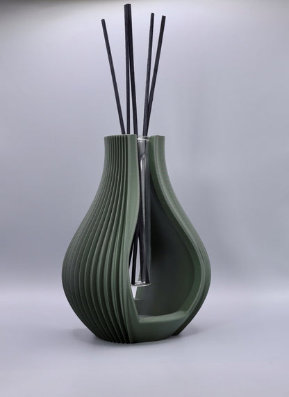 „Silena Vase als Design-Statement – minimalistische 3D-gedruckte Vase für einzelne Blume oder Duftstäbchen“