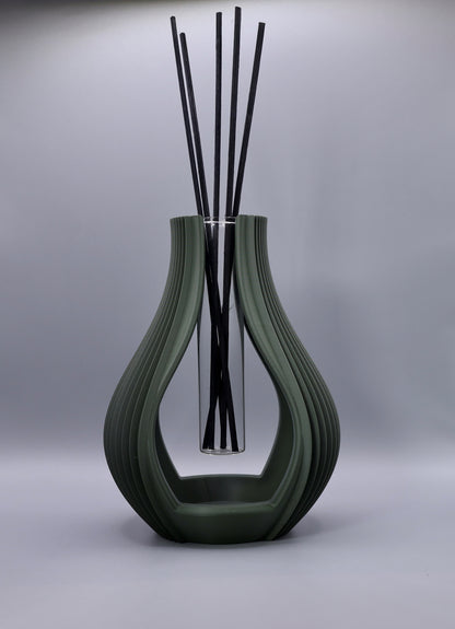„Silena Vase als Design-Statement – minimalistische 3D-gedruckte Vase für einzelne Blume oder Duftstäbchen“